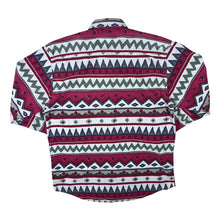 Load image into Gallery viewer, Vintage Aztec Crazy Abstract Patterned Multi Colour Long Sleeve Flannel Shirt