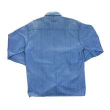 Load image into Gallery viewer, Vintage JACQUES LORANT Leather Panel Cowboy Western Denim Long Sleeve Shirt