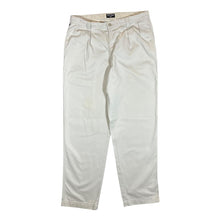 Load image into Gallery viewer, Vintage POLO JEANSO CO Ralph Lauren "Utility Pleat" Classic Cream Cotton Straight Leg Chino Trousers