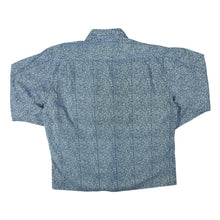 Load image into Gallery viewer, Vintage 90's Rudnick Collection Blue White Patterned Long Sleeve Cotton Flannel Shirt