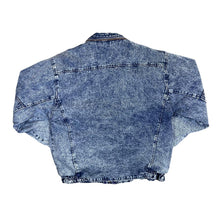 Load image into Gallery viewer, Vintage 90's Acid Wash Blue Denim Lightly Padded Zip Jacket