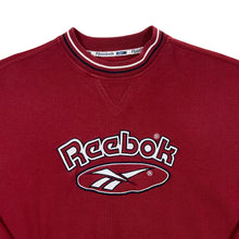 Load image into Gallery viewer, Vintage 90's REEBOK Embroidered Big Logo Spellout Red Crewneck Sweatshirt