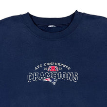 Load image into Gallery viewer, Vintage NFL NEW ENGLAND PATRIOTS "2003 Champions" Embroidered Football Crewneck Sweatshirt