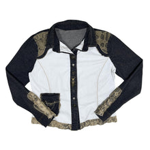 Load image into Gallery viewer, Western Style Snakeskin Patterned Cotton Elastane Long Sleeve Shirt