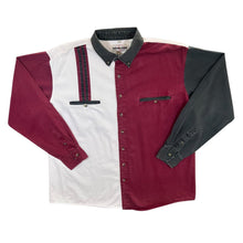 Load image into Gallery viewer, Vintage 90's Cowboy Code Colour Block Western Long Sleeve Button-Up Cotton Shirt
