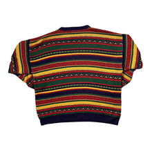 Load image into Gallery viewer, Vintage LITTLEWOODS Crazy Grandad Striped Patterned Acrylic Knit Sweater Jumper