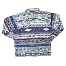 Load image into Gallery viewer, Vintage Replay Aztec Crazy Abstract Patterned Long Sleeve Polo Shirt