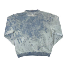 Load image into Gallery viewer, Early 00's ADIDAS Classic Embroidered Mini Logo Blue Tie Dye Crewneck Sweatshirt
