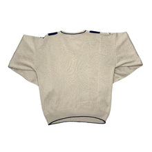 Load image into Gallery viewer, Vintage GABICCI Classic Grandad Colour Block Acrylic Wool V-Neck Sweater Jumper