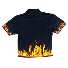 Load image into Gallery viewer, Early 00's PRIVATE MEMBER Y2K Gothic Flame Polyester Open Collar Shirt