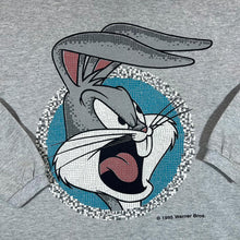 Load image into Gallery viewer, Vintage LOONEY TUNES (1995) Bugs Bunny Character Graphic Grey Crewneck Sweatshirt