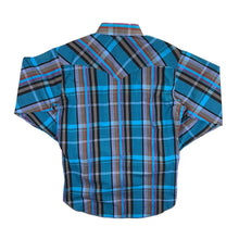 Load image into Gallery viewer, Vintage 90's WRANGLER Cowboy Cut X-Long Tails Pearl Snap Popper Check Western Shirt