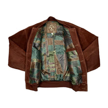 Load image into Gallery viewer, Vintage 90's V MADE IN ITALY Classic Faux Suede Effect Bomber Jacket