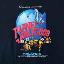 Load image into Gallery viewer, Early 00's PLANET JOLLYGOOD "Malaysia" Cartoon Souvenir Spellout Graphic T-Shirt