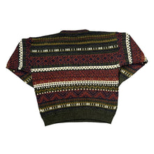 Load image into Gallery viewer, Vintage 90's QUALITY CASUALS Grandad Patterned Acrylic Wool Knit Sweater Jumper