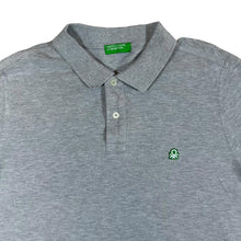 Load image into Gallery viewer, UNITED COLORS OF BENETTON Classic Essential Embroidered Mini Logo Grey Polo Shirt