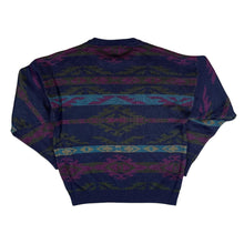 Load image into Gallery viewer, Vintage 90's ST MICHAEL Marks & Spender Grandad Patterned Acrylic Knit Sweater Jumper