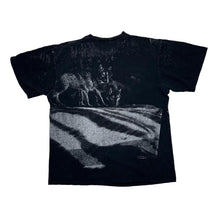 Load image into Gallery viewer, Vintage HARLEQUIN (1992) Wolf Animal Nature Wildlife All-Over Print Graphic T-Shirt