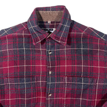 Load image into Gallery viewer, Vintage Angelo Litrico Red Grey Plaid Check Lumberjack Long Sleeve Flannel Shirt