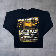 Load image into Gallery viewer, Sundown Festival “The End Of The Day” Heavy Metal Band Festival Long Sleeve T-Shirt