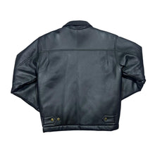 Load image into Gallery viewer, Early 00's EVOLUTION Leatherlike Classic Black Faux Leather Effect Zip Bomber Jacket