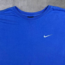 Load image into Gallery viewer, Vintage Nike Classic Embroidered Mini Swoosh Logo Blue Short Sleeve T-Shirt