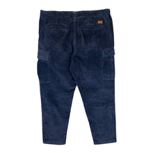 Load image into Gallery viewer, TIMBERLAND "Relaxed Tapered" Navy Blue Corduroy Cord Cargo Trousers