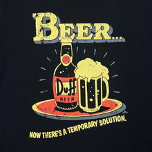 Load image into Gallery viewer, THE SIMPSONS "Beer..." Duff Novelty Spellout TV Show Graphic T-Shirt