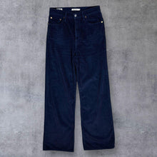 Load image into Gallery viewer, Levi's Premium "Ribcage Wide Leg" Navy Blue Corduroy Cord Trousers