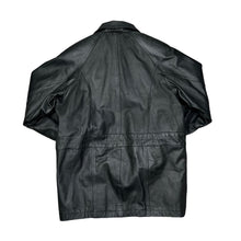 Load image into Gallery viewer, Vintage CASUALS Classic Genuine Real Black Leather Zip Jacket