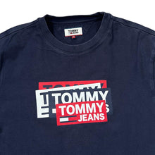Load image into Gallery viewer, TOMMY JEANS Tommy Hilfiger Box Logo Spellout Graphic Short Sleeve T-Shirt