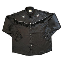 Load image into Gallery viewer, Vintage Hundertmark Cowboy Western Tasselled Viscose Blend Popper Long Sleeve Shirt