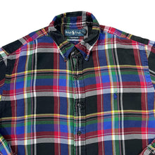 Load image into Gallery viewer, Vintage RALPH LAUREN "Custom Fit" Embroidered Logo Tartan Plaid Check Long Sleeve Button-Up Flannel Shirt