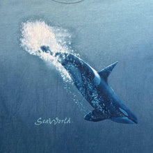 Load image into Gallery viewer, Vintage SEA WORLD Ocra Killer Whale Wildlife Souvenir Graphic Blue Gradient T-Shirt