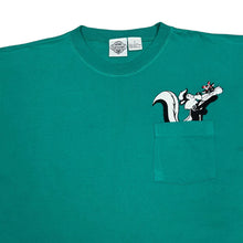 Load image into Gallery viewer, Vintage Warner Bros (1991) LOONEY TUNES Pepe Le Pew Embroidered Character Pocket T-Shirt