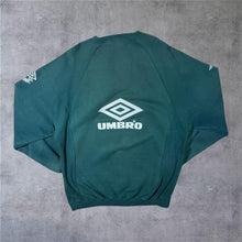 Load image into Gallery viewer, Vintage Umbro Embroidered Big Logo Spellout Faded Green Crewneck Sweatshirt