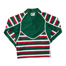 Load image into Gallery viewer, Canterbury LEICESTER TIGERS Caterpillar Colour Block Striped Rugby Long Sleeve Polo Shirt