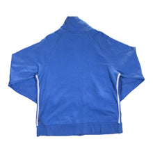 Load image into Gallery viewer, ADIDAS Three Stripe Embroidered Mini Logo Blue Zip Sweatshirt