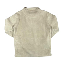 Load image into Gallery viewer, Early 00's CASUAL FASHION Embroidered Spellout Cream 1/2 Zip Fleece Sweatshirt