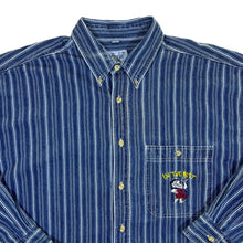 Load image into Gallery viewer, Vintage 90's C&A THE FLINTSTONES "I'm The Best" Striped Long Sleeve Button-Up Shirt