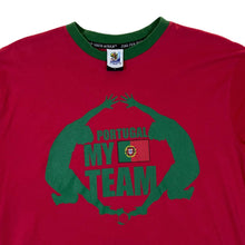 Load image into Gallery viewer, FIFA World Cup South Africa 2010 "PORTUGAL MY TEAM" Football Graphic Ringer T-Shirt