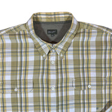 Load image into Gallery viewer, WRANGLER Classic Yellow Grey White Plaid Check Long Sleeve Button-Up Shirt