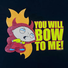 Load image into Gallery viewer, Family Guy (2009) "You Will Bow To Me!" Stewie Griffin TV Show Graphic Black T-Shirt