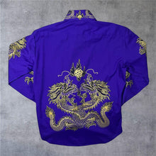 Load image into Gallery viewer, Pete Chenaski Experience Goth Y2K Dragon Purple Long Sleeve Shirt