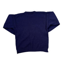 Load image into Gallery viewer, Vintage 90's GUERNSEY WOOLENS Classic Navy Blue Heavyweight Pure New Wool Knit Sweater Jumper