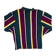 Load image into Gallery viewer, Vintage The Arrow Company Colour Block Multi Striped Long Sleeve Polo Shirt