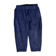 Load image into Gallery viewer, NIKE Embroidered Mini Logo Navy Blue Corduroy Cord Cropped Length Pants Trousers
