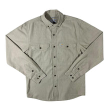 Load image into Gallery viewer, Carhartt "Relaxed Fit" Classic Beige Long Sleeve Button-Up Cotton Shirt