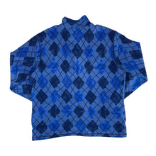 Load image into Gallery viewer, Vintage CONTE OF FLORENCE Argyle Check Patterned 1/4 Zip Fleece Sweatshirt
