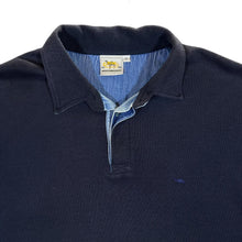 Load image into Gallery viewer, Vintage CAMEL COLLECTION Classic Mini Logo Navy Blue Collared Sweatshirt